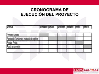 CRONOGRAMA DE EJECUCIÓN DEL PROYECTO 
