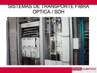 SISTEMAS DE TRANSPORTE FIBRA OPTICA / SDH 