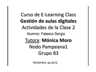 Presentación  clase 2 e-learning class