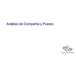 Análisis de Compañía y Puesto
 