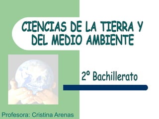 Profesora: Cristina Arenas CIENCIAS DE LA TIERRA Y  DEL MEDIO AMBIENTE 2º Bachillerato 