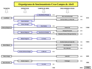 Organigrama de funcionamiento Crea-Campos de Abril 