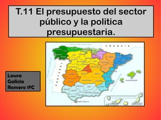 T.11 El presupuesto del sector
         público y la politica
           presupuestaria.



Laura
Galicia
Romero 1ºC
