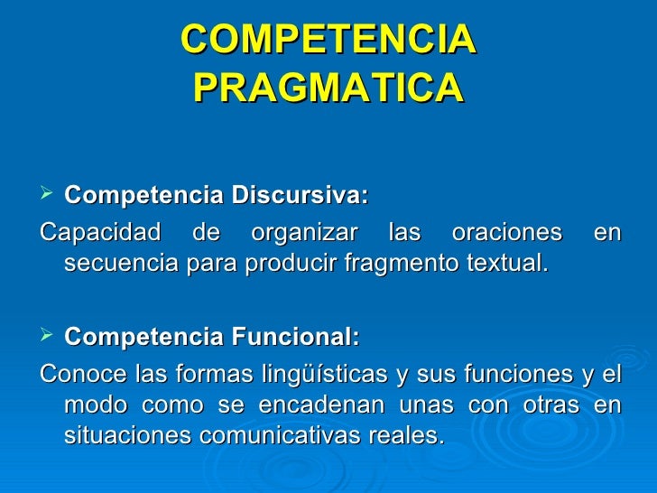 Image result for competencia pragmatica