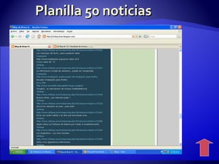 Planilla 50 noticias 