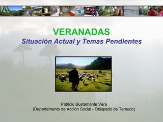 VERANADAS Situación Actual y Temas Pendientes Patricio Bustamante Vera (Departamento de Acción Social - Obispado de Temuco) 