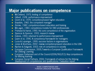 BASIC COMPETENCES AND FOREIGN LANGUAGE TEACHING 
