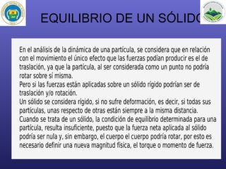 EQUILIBRIO DE UN SÓLIDO
6
 