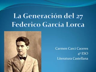 Carmen Carci Caceres
4º ESO
Literatura Castellana
 