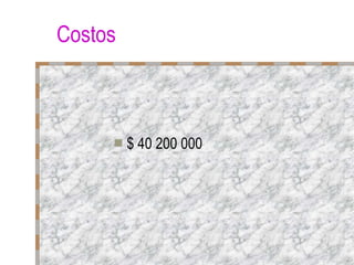 Costos $ 40 200 000 