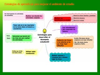 Estrategias de aprendizaje para mejorar el ambiente de estudio 