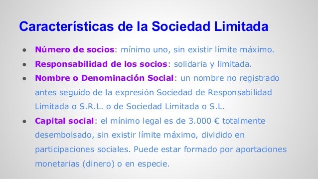 Presentación formas jurídicas. srl