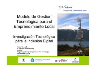 TIC's como Herramienta de Emprendimiento en Comunidades Rurales