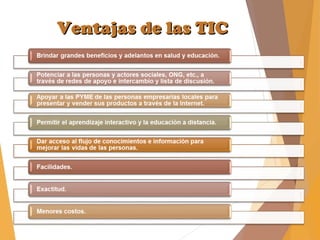 Ventajas de las TICVentajas de las TIC
 