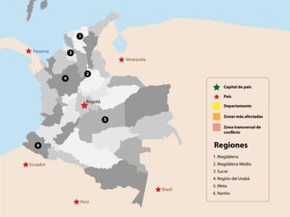 Mapa de muestra CGR 2013: distribución del conflicto armado en Colombia
