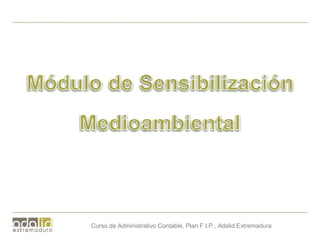 Curso de Administrativo Contable, Plan F.I.P., Adalid Extremadura 
