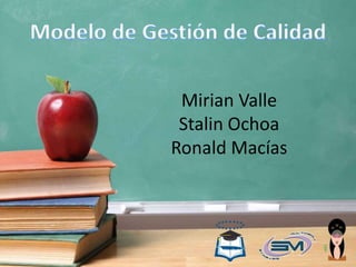 Mirian Valle
Stalin Ochoa
Ronald Macías
 