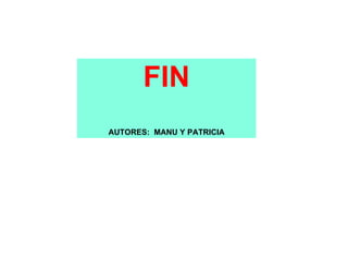 FIN
AUTORES: MANU Y PATRICIA
 