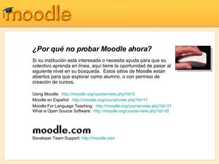 Presentación oficial Moodle