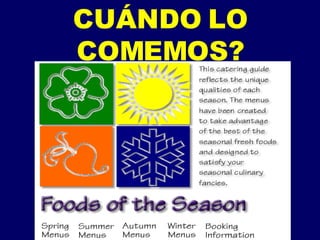 CUÁNDO LO COMEMOS? 