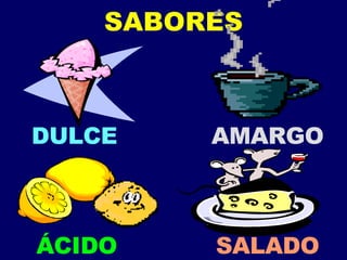 SABORES AMARGO ÁCIDO DULCE  SALADO 