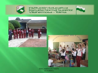 NECESIDADES EDUCATIVAS ESPECIALES CICLO DE FORMACION COMPLEMENTARIA La constitución política, ley general de educación, código de infancia y adolescencia, entre otros,  exigen que todos los niños y niñas ingresen a las aulas de clase, por tanto se ve la necesidad de orientar a los estudiantes maestros en el área de necesidades educativas especiales, para que tengan conocimiento de dichos casos y sepan intervenir pedagógicamente con herramientas tanto teóricas como practicas. De esta manera se enriquece la inclusión de todos los niños en igualdad de oportunidades. EDUCAMOS CON VISIÓN FUTURISTA