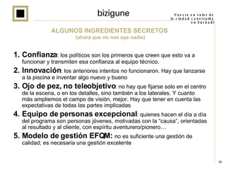 Presentación programa Bizigune. Roberto Cacho, Valladolid 30/1/2008 Slide 24