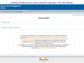 Interfase Grafica de un curso virtual B- Learning – Foro de Opinión. 