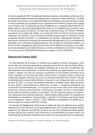 Derechos Humanos en la frontera sur 2007