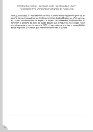 Derechos Humanos en la frontera sur 2007