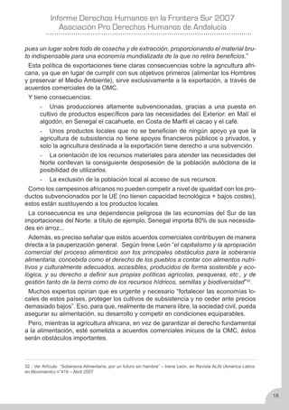 Derechos Humanos en la frontera sur 2007