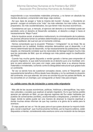 Derechos Humanos en la frontera sur 2007