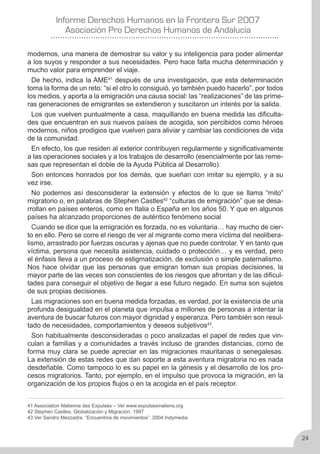 Derechos Humanos en la frontera sur 2007