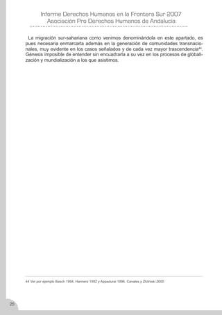 Derechos Humanos en la frontera sur 2007