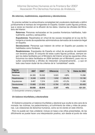 Derechos Humanos en la frontera sur 2007