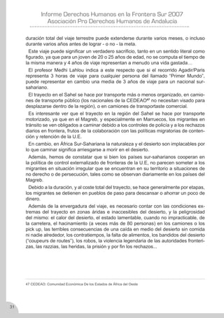 Derechos Humanos en la frontera sur 2007