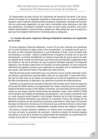 Derechos Humanos en la frontera sur 2007