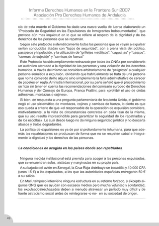 Derechos Humanos en la frontera sur 2007