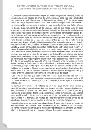 Derechos Humanos en la frontera sur 2007