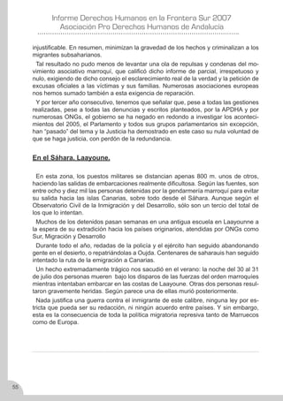 Derechos Humanos en la frontera sur 2007