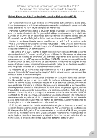 Derechos Humanos en la frontera sur 2007