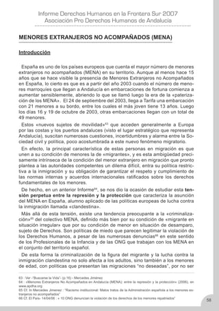 Derechos Humanos en la frontera sur 2007