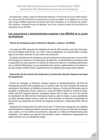 Derechos Humanos en la frontera sur 2007