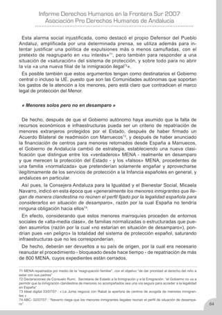 Derechos Humanos en la frontera sur 2007