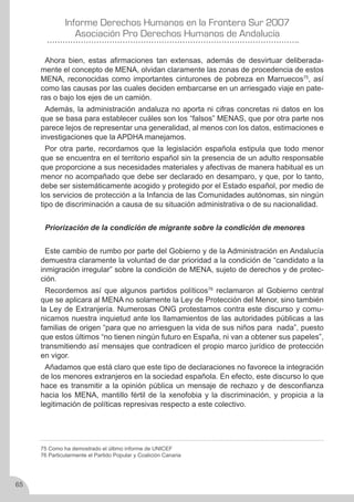 Derechos Humanos en la frontera sur 2007