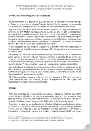 Derechos Humanos en la frontera sur 2007