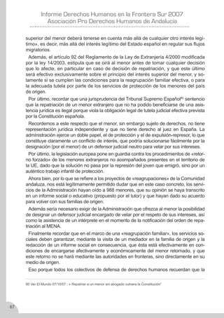 Derechos Humanos en la frontera sur 2007