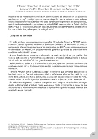 Derechos Humanos en la frontera sur 2007