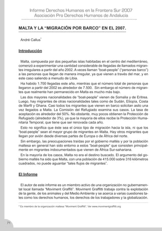 Derechos Humanos en la frontera sur 2007