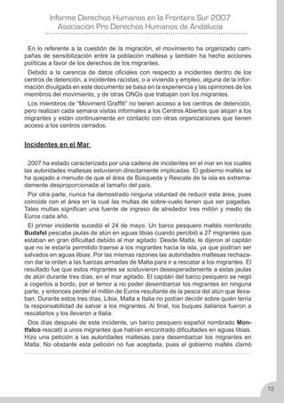 Derechos Humanos en la frontera sur 2007